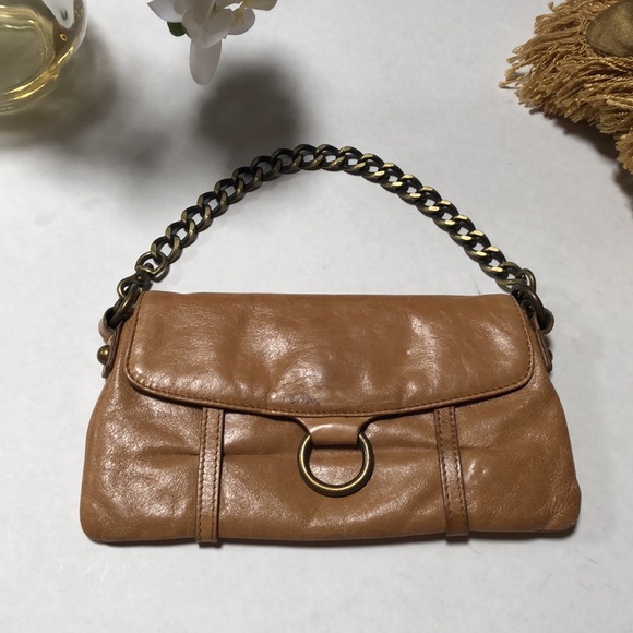 HOBO Tan Purse/Clutch/Wristlet with Chain Strap - Picture 6 of 10